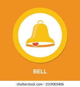 bell icon, vector alarm, alert symbol