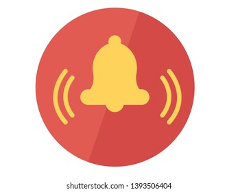 Bell  icon vector, Alarm, hand bell line isolated sign