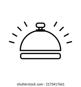 Bell icon vector, Alarm icon, handbell line isolated sign, Alarm