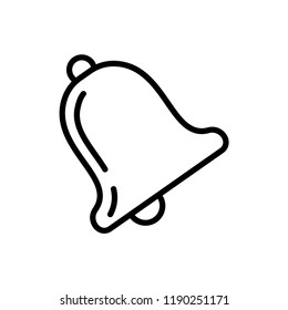 Bell icon vector, Alarm, service handbell sign Isolated on white background. Trendy Flat style for graphic design, logo, Web site, social media, UI, mobile app, EPS10