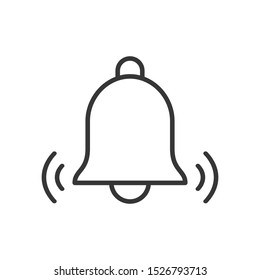 Bell icon vector, Alarm, service handbell sign Isolated on white background. Trendy Flat style for graphic design, logo, Web site, social media, UI, mobile app, EPS10