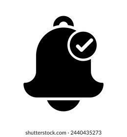 Bell icon vector, Alarm, service handbell sign Isolated on white background. Trendy Flat style for graphic design, logo, Web site, social media, UI, mobile app