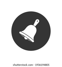 Bell icon vector, alarm solid logo illustration, pictogram isolated  white