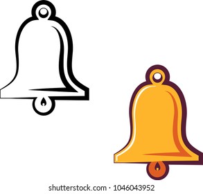Bell Icon, Bell Vector Art Illustration