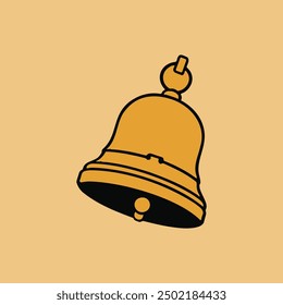 Bell icon vector art illustration.