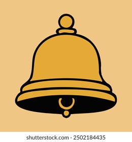 Ilustración de Arte vectorial de icono de campana.