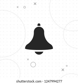 Bell icon, vector best flat icon on texture background , EPS 10