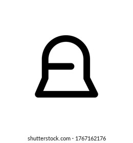 Bell-Symbol, Vektorgrafik mit schwarz-weißem Hintergrund
