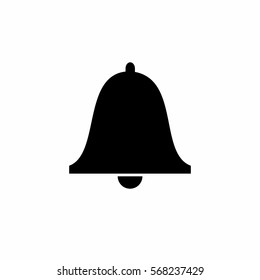 Bell icon vector design isolated on white background.
