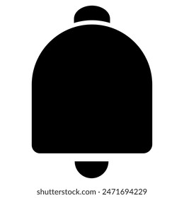 diseño del Vector del icono de la campana sobre fondo blanco