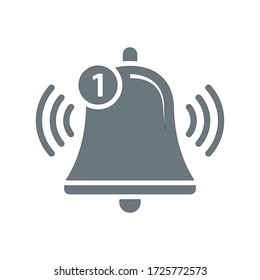 Plantillas de diseño vectorial de icono de la Campana aisladas en fondo blanco