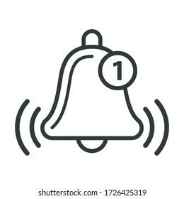Plantillas de diseño vectorial de icono de la Campana aisladas en fondo blanco