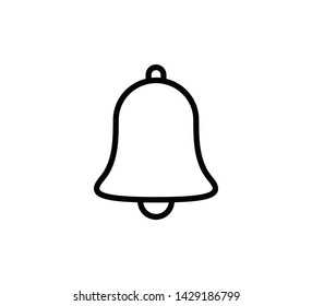 Bell icon vector flat style illustration