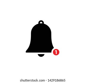 Bell icon vector flat style illustration