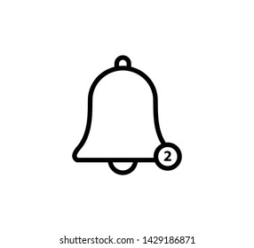 Bell icon vector flat style illustration