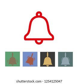 Bell icon. Vector illustration.