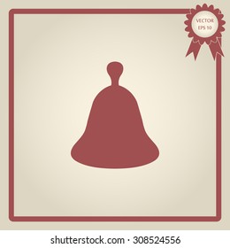 Bell icon, vector illustration