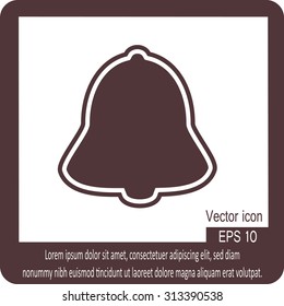 Bell icon, vector illustration