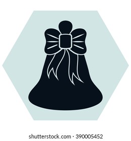 Bell icon, vector illustration
