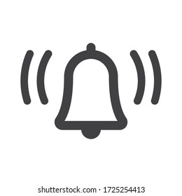 Bell Icon, Vector Illustration Alarm. New Message Symbol, User Interface Sign.