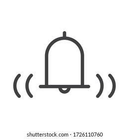 Icono de Campana, alarma de ilustración vectorial. Nuevo símbolo de mensaje, signo de interfaz de usuario.