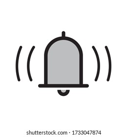Icono de Campana, alarma de ilustración vectorial. Nuevo símbolo de mensaje, signo de interfaz de usuario.