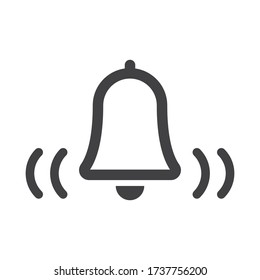 Icono de Campana, alarma de ilustración vectorial. Nuevo símbolo de mensaje, signo de interfaz de usuario.