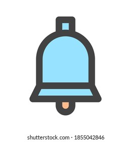 bell icon vector illustration for alarm and notifications symbol isolated. perfect for user interface elements