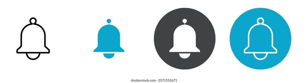 bell icon Vector illustration in black