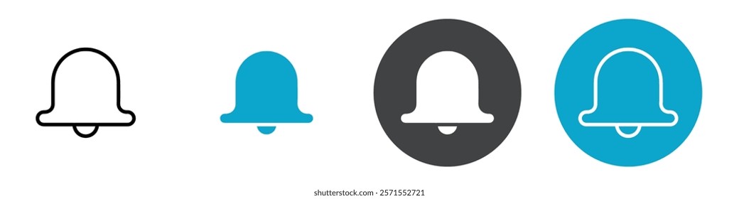 bell icon Vector illustration in black