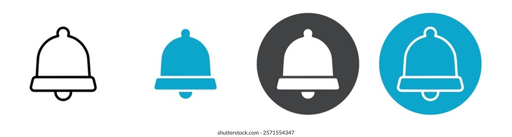 bell icon Vector illustration in black