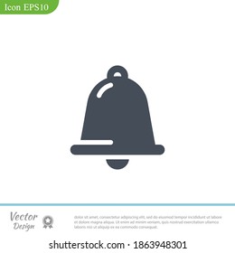 bell icon. Vector illustration EPS 10.
