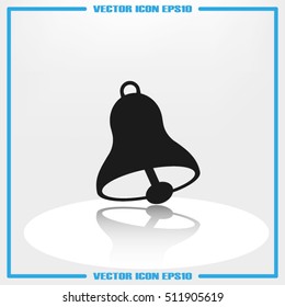 bell icon vector illustration eps10. Isolated badge  flat design for website or app - stock graphics