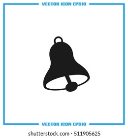 bell icon vector illustration eps10. Isolated badge  flat design for website or app - stock graphics
