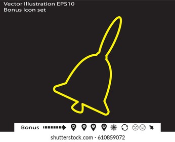 bell, icon, vector illustration eps10