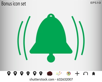 bell, icon, vector illustration eps10