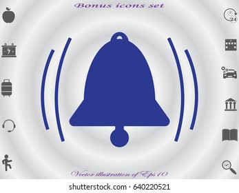 bell, icon, vector illustration eps10