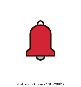 Bell Icon Vector Illustration in Flat Style for Any Purpose