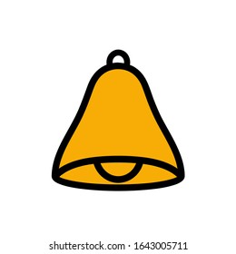 Bell icon, vector illustration. Flat design style. Vector bell icon illustration isolated on white background, bell icon Eps10. bell icons graphic design vector symbols.