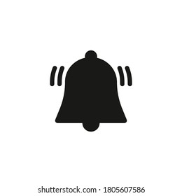 Icono de la Campana. Ilustración vectorial. Diseño plano. Aislado.
