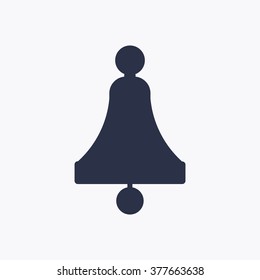   Bell  icon, vector illustration. Flat design  