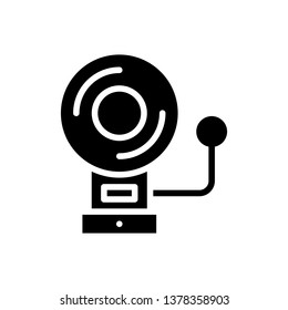Bell Icon Vector Illustration in Glyph Style for Any Purpose
