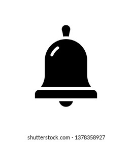 Bell Icon Vector Illustration in Glyph Style for Any Purpose