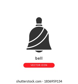 bell icon vector illustration. bell icon glyph design.