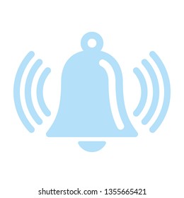 Bell icon. Vector illustration, isolated white background. 