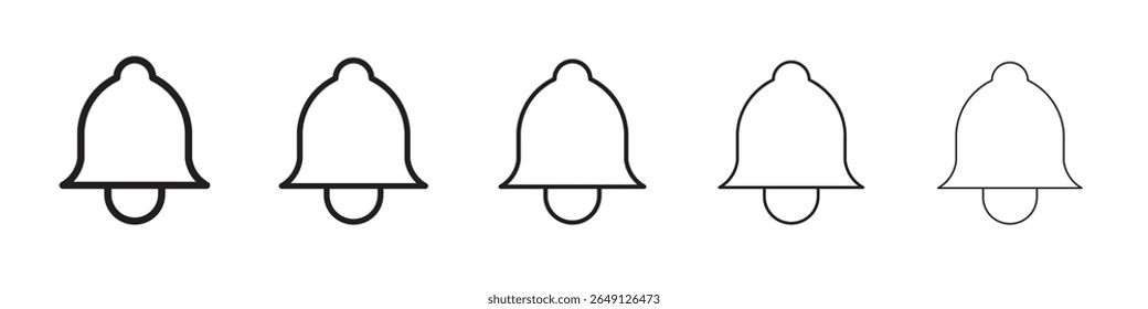 Ilustração isolada do vetor do ícone de campainha