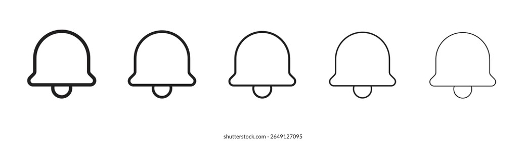 Ilustração isolada do vetor do ícone de campainha