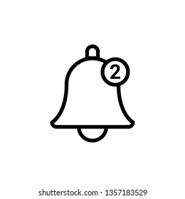 Bell Icon Vector Illustration Logo Template