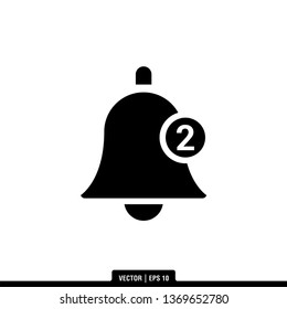 Bell Icon Vector Illustration Logo Template