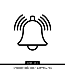 Bell Icon Vector Illustration Logo Template